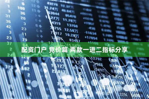 配资门户 竞价篇 两款一进二指标分享